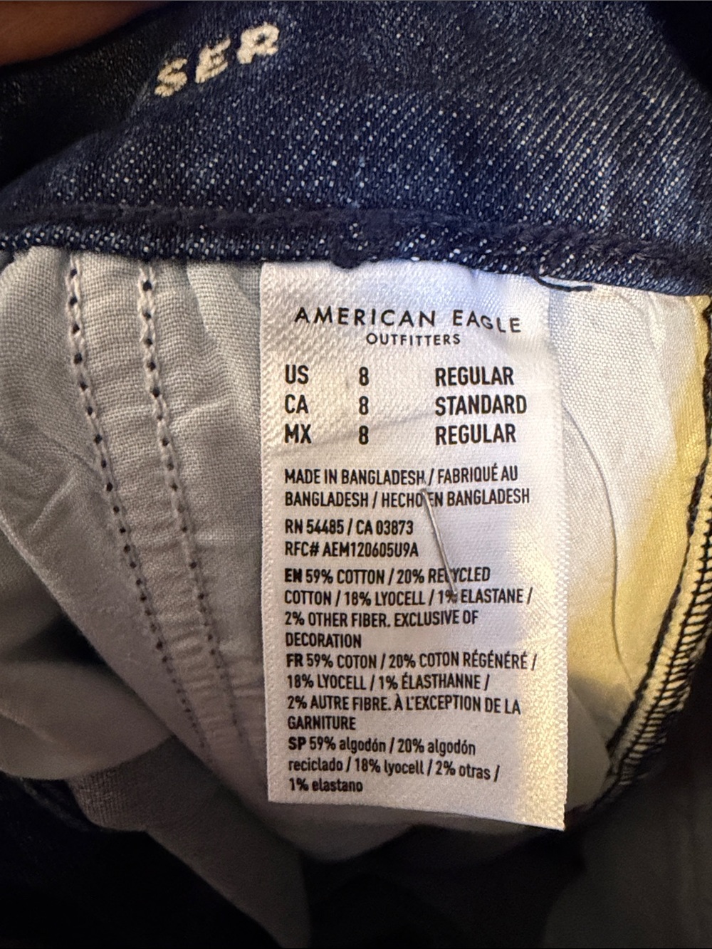 American Eagle High Rise Pleated Flared Ultra Wide Leg Denim Trouser Jean Size 8 - Picture 7 of 9